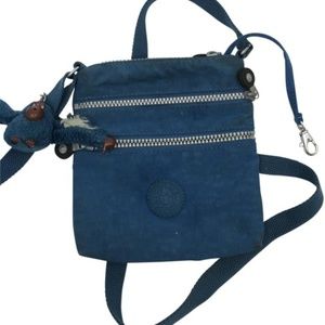 Kipling Blue Zip Nylon Cross Body Bag